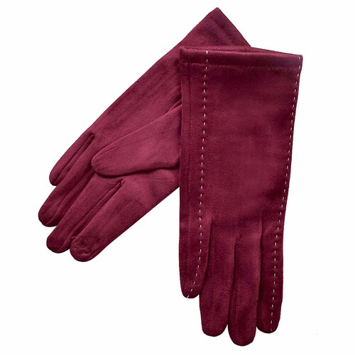 THSG1050: Wine: Stitching Pattern Gloves