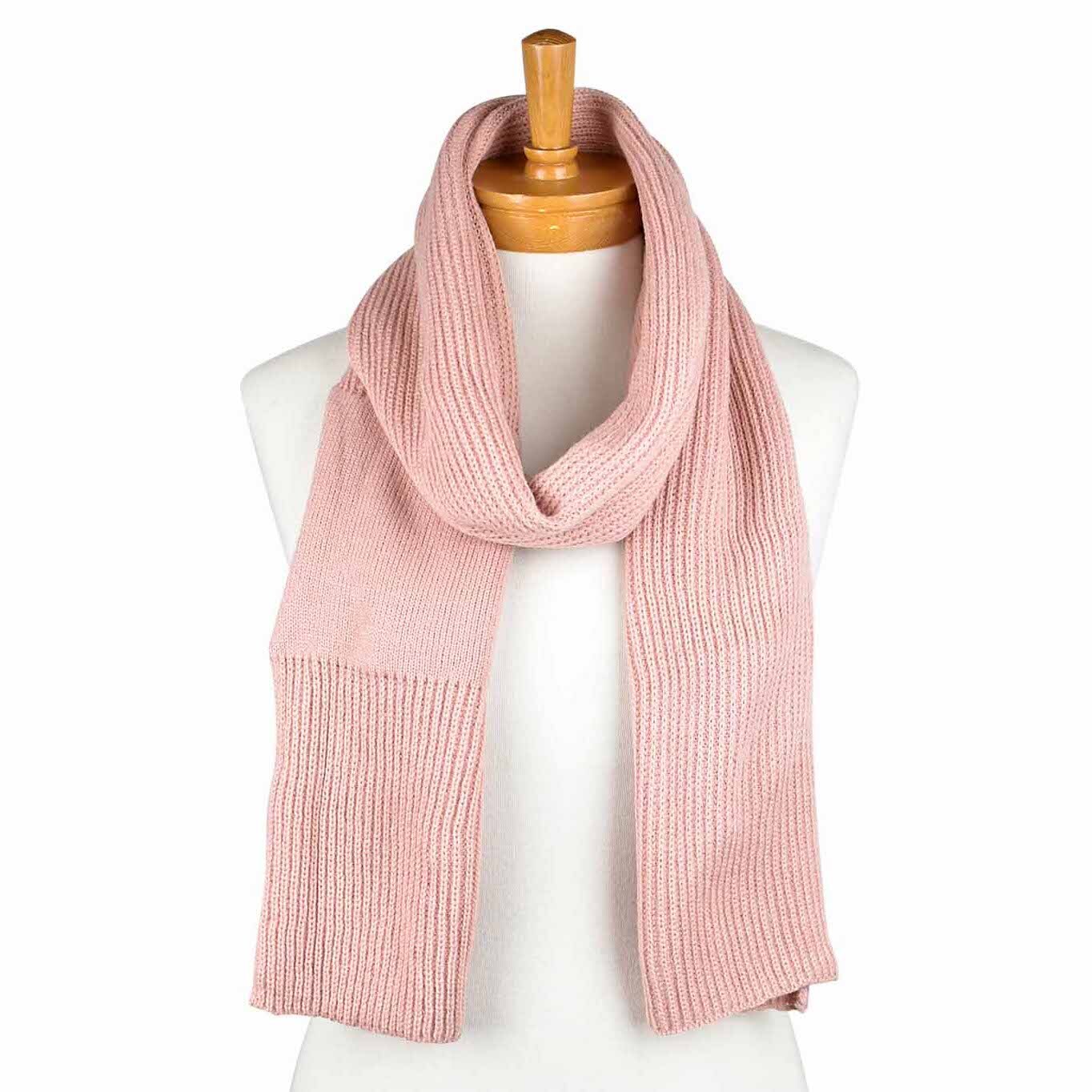 THSS2253 Pink Plain Loop Through Scarf Taylor Hill Scarves & Co.