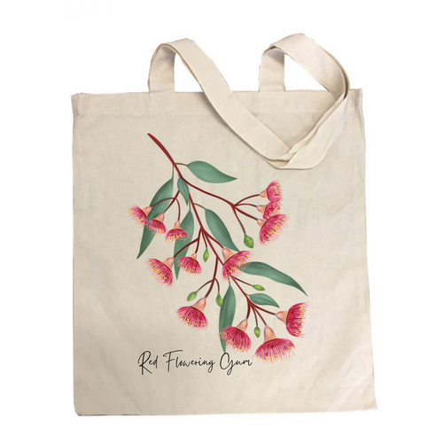 AGCB1014: Red Flowering Gum Cotton Tote Bag