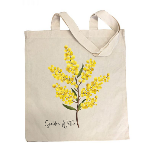 AGCB1015: Wattle Cotton Tote Bag