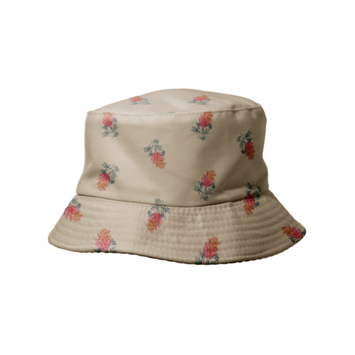 AGCH1000: Beige: Grevillea Reversible Bucket Hat