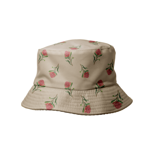 AGCH1004: Beige: Waratah Reversible Bucket Hat