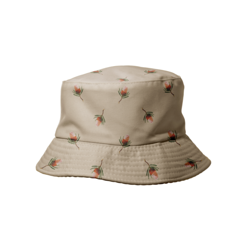 AGCH1006: Beige: Banksia Reversible Bucket Hat