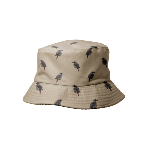AGCH1011: Beige: Kookaburra Reversible Bucket Hat