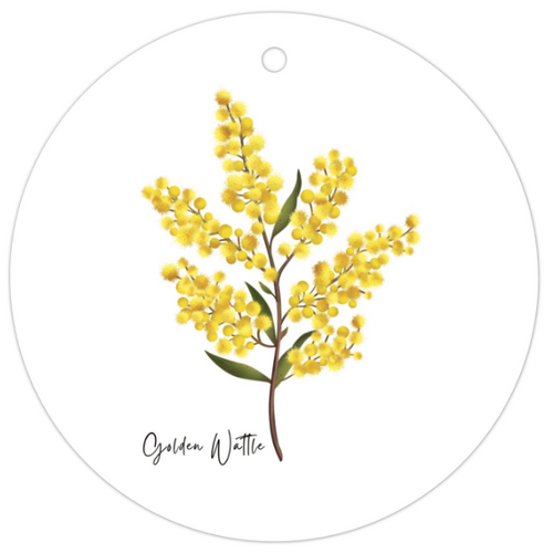 AGCTA1007: Golden Wattle Flower Gift Tag
