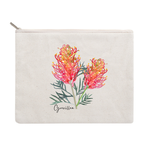 AGCZP1000: Grevillea Cotton Zipper Pouch