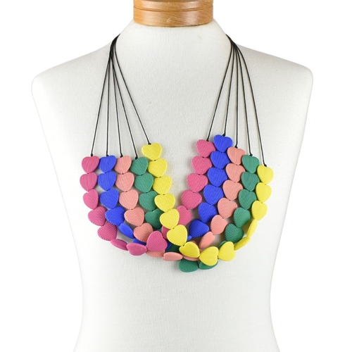 THSAP1024: (5 pcs) Heart Resin Necklace Pack