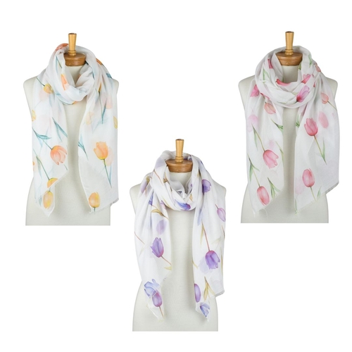 THSAP1029: (3 pcs) Blooming Tulips Scarf Pack