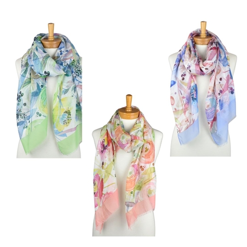 THSAP1030: (3 pcs) Botanical Bloom Scarf Pack