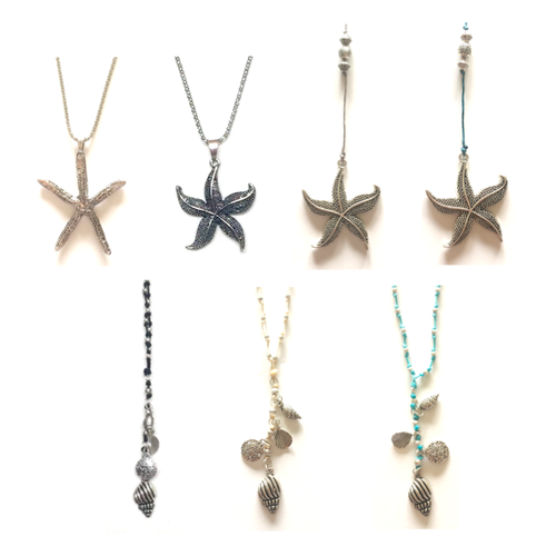 THSAP1093C: (7 pcs) Assorted Pack: Starfish Necklace