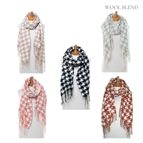 THSAP1135: (5 pcs) Big Houndstooth Scarf Pack