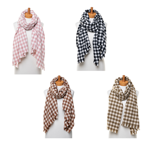 THSAP1270: (4pcs) Gingham Scarf Pack