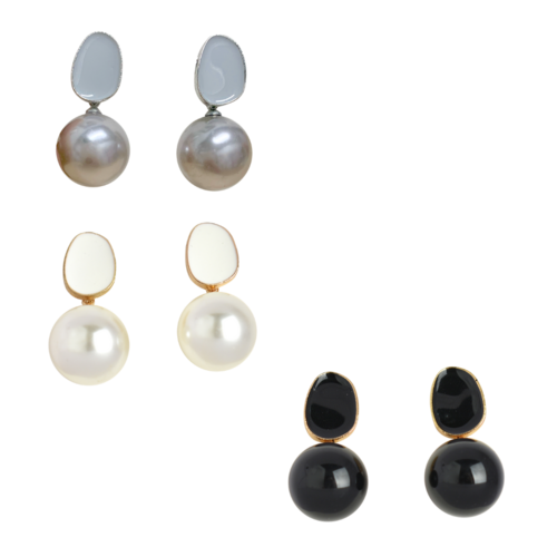 THSAP1315: (3pairs) Pretty Pearl Earrings Pack