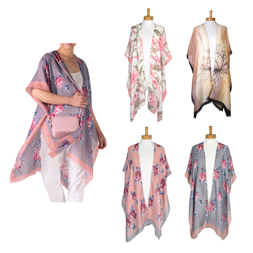 THSAP1328: (4pcs) Floral Print Kimono Pack