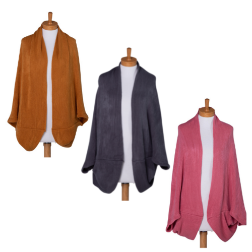 THSAP1333: (3pcs) Bat Wing Cardigan Cape Pack