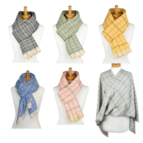 THSAP1339: (6pcs) Dots and Lines Scarf Pack