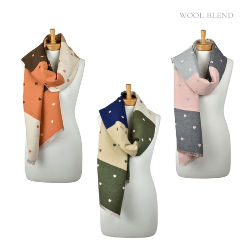 THSAP1383: (3 pcs) Reversible SweetHearts Scarf Pack