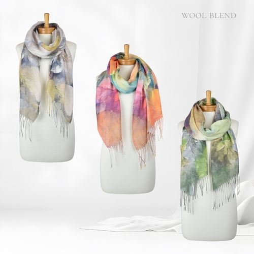 THSAP1387: (3 pcs) Gardenia Watercolour Scarf Pack