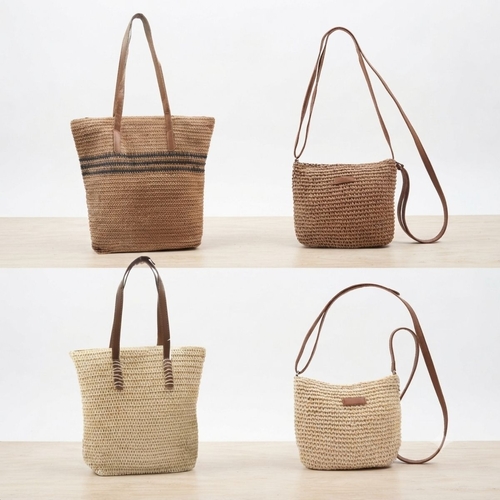 THSAP1411: (4-Piece) Boho Woven Bag Pack