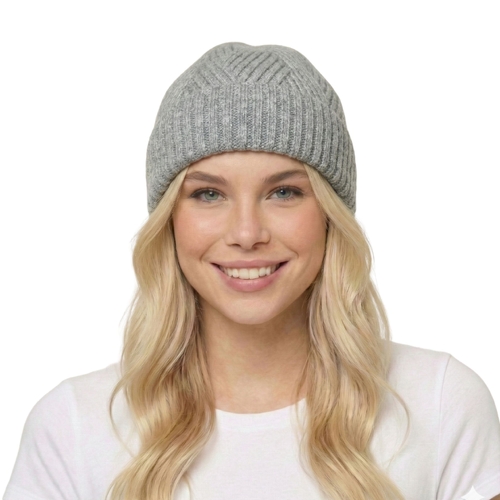 THSBE1032: Dark Grey: Elegant Knit Beanie