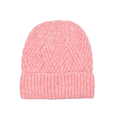 THSBE1033: Pink: Elegant Knit Beanie