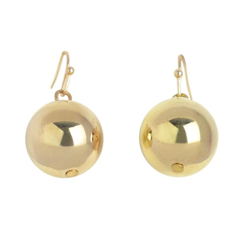 THSE1061: Gold: Round Ball Earrings