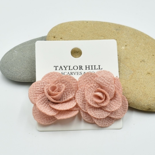 THSE1086: Dusty Rose: Rose Bloom Earrings