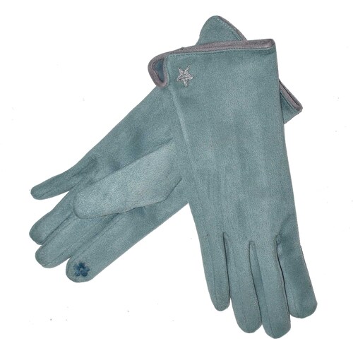 THSG1076: Duck Egg Blue: Star Gloves
