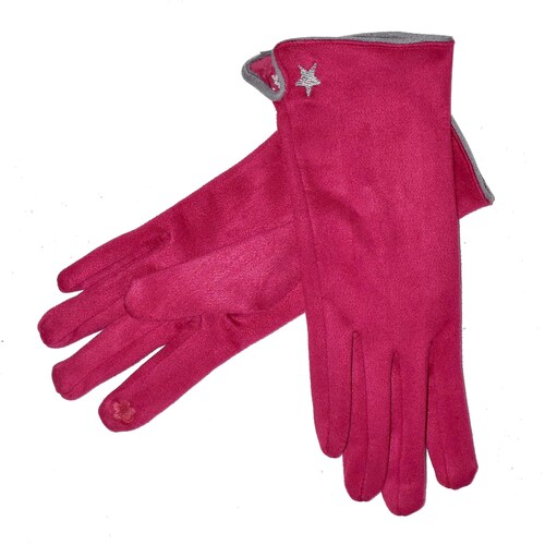 THSG1078: Hot Pink: Star Gloves
