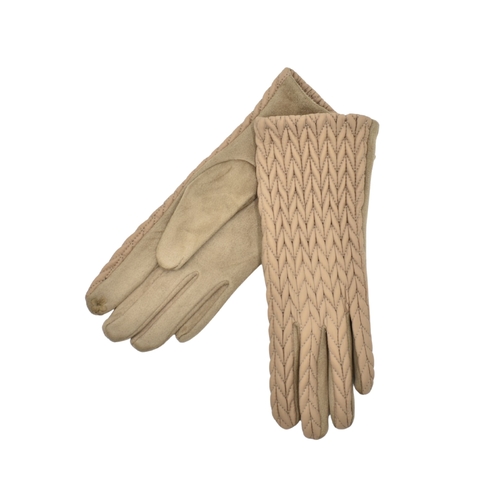 THSG1131: Taupe: Heritage Quilted Gloves