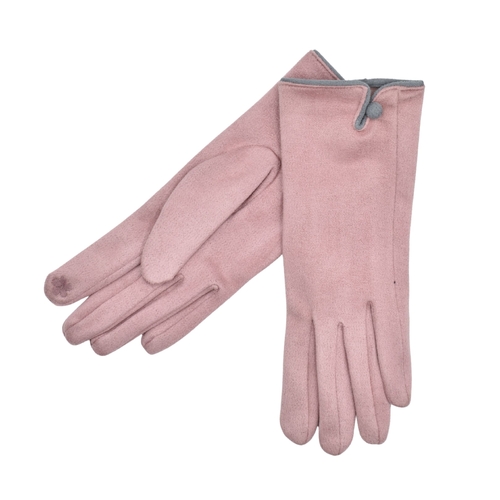 THSG1152: Pink: One Button Gloves