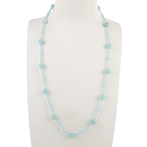 THSJ1182: Sky Blue: Strand Gem Necklace