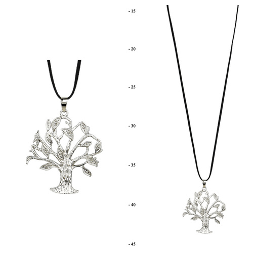 THSJ1232: Silver: Tree of Life Pendant Necklace