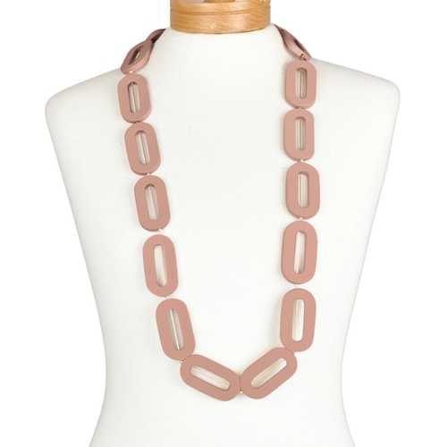 THSJ1277: Camel Brown: Chunky Wooden Necklace