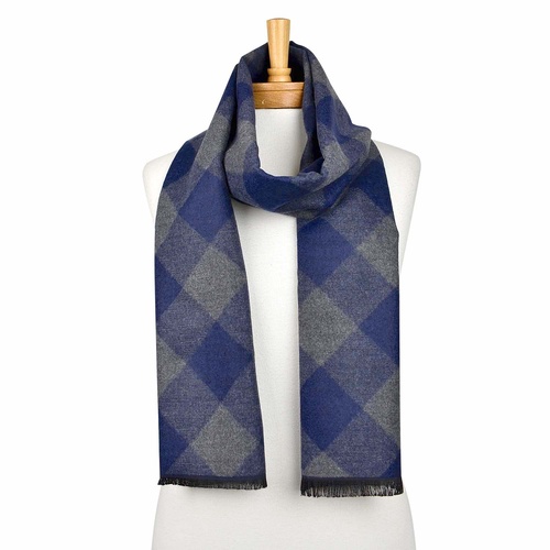 Serica Scarf Navy Check - SC161918