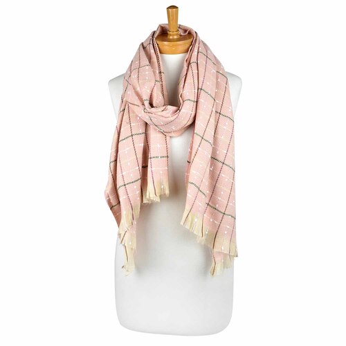 THSS2211: Pink: Dots and Lines Scarf