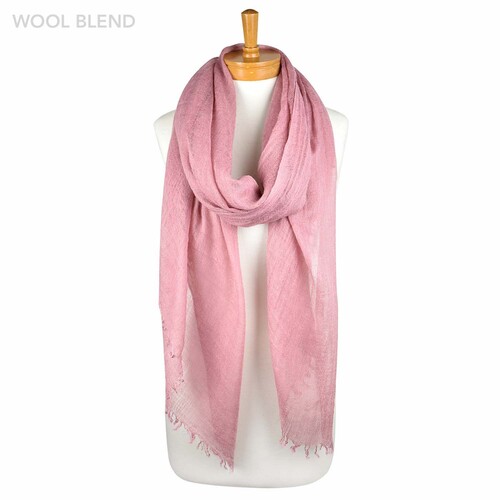 THSS2279: Winter Pink: Plain Wool Scarf