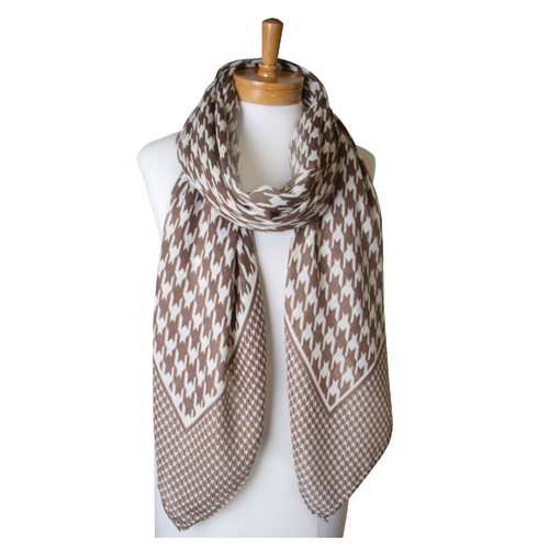 THSS2321: Brown: Houndstooth Scarf