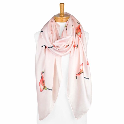 THSS2342: Pink: Calla Lily Scarf