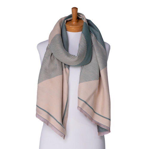 THSS2374: Jade: Reversible Sections and Lines Scarf