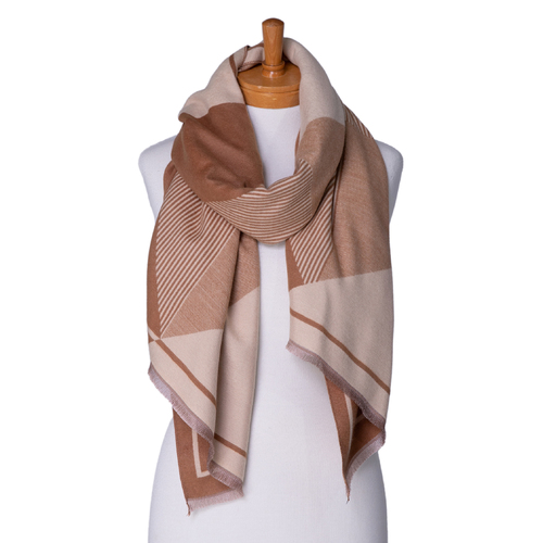 THSS2375: Camel: Reversible Sections and Lines Scarf