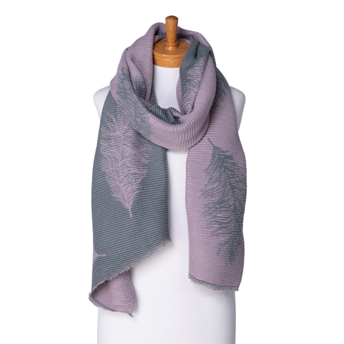 THSS2402: Sage: Reversible Feather Crimped Scarf 