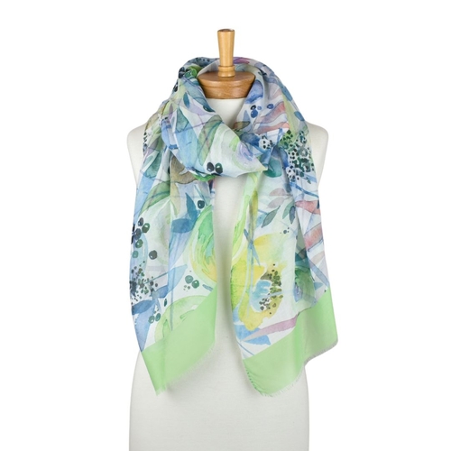 THSS2799: Green: Botanical Bloom Scarf