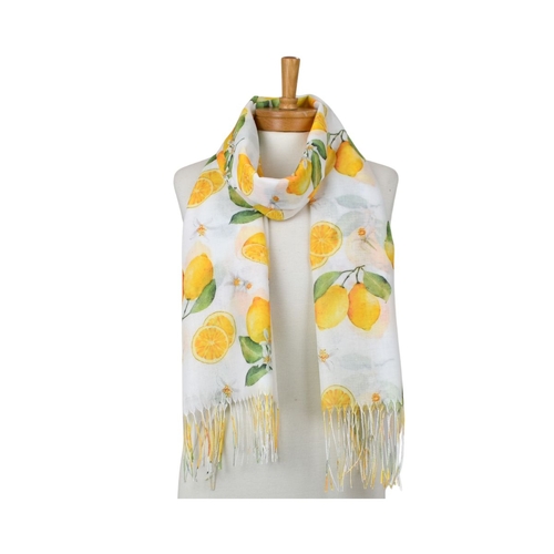 White: Amalfi Lemon Scarf