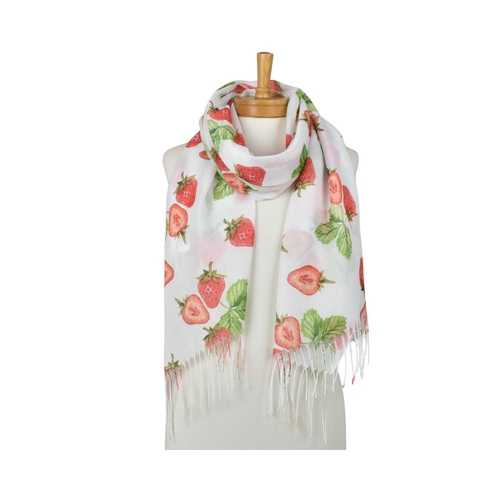 White: Strawberry Scarf