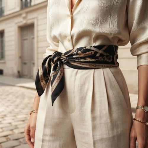 Black: Heritage Equestrian Square Scarf