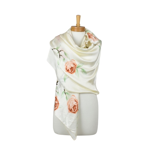 Coral: Blooming Roses Scarf
