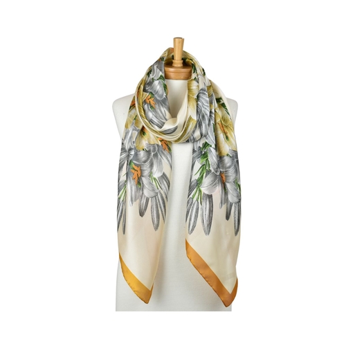 Mustard: Mix Blooming Lilies Scarf