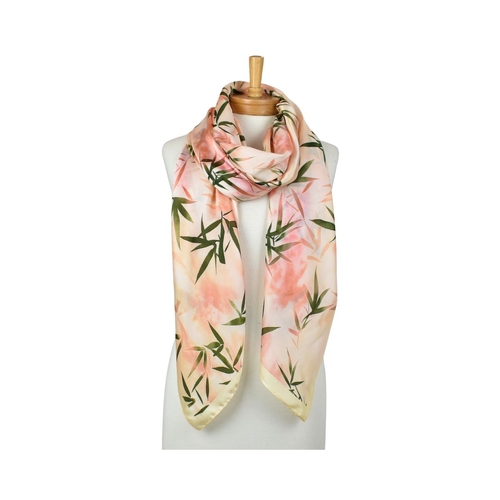 Peach: Bamboo Leaves Scarf