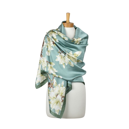 Teal: Magnolia Blossom Scarf